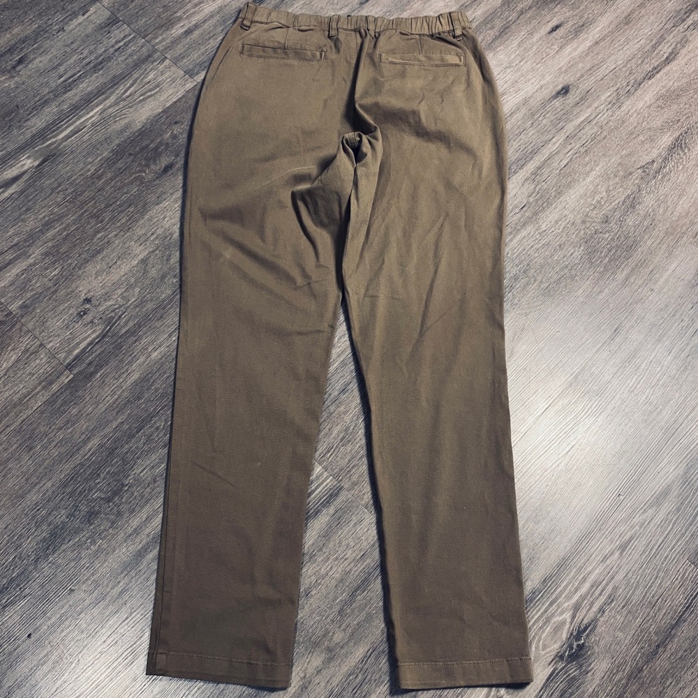Cove USA Die On Empty Mens 32x30 Brown Chino Pants Elastic Waist Straight Leg - Picture 1 of 5